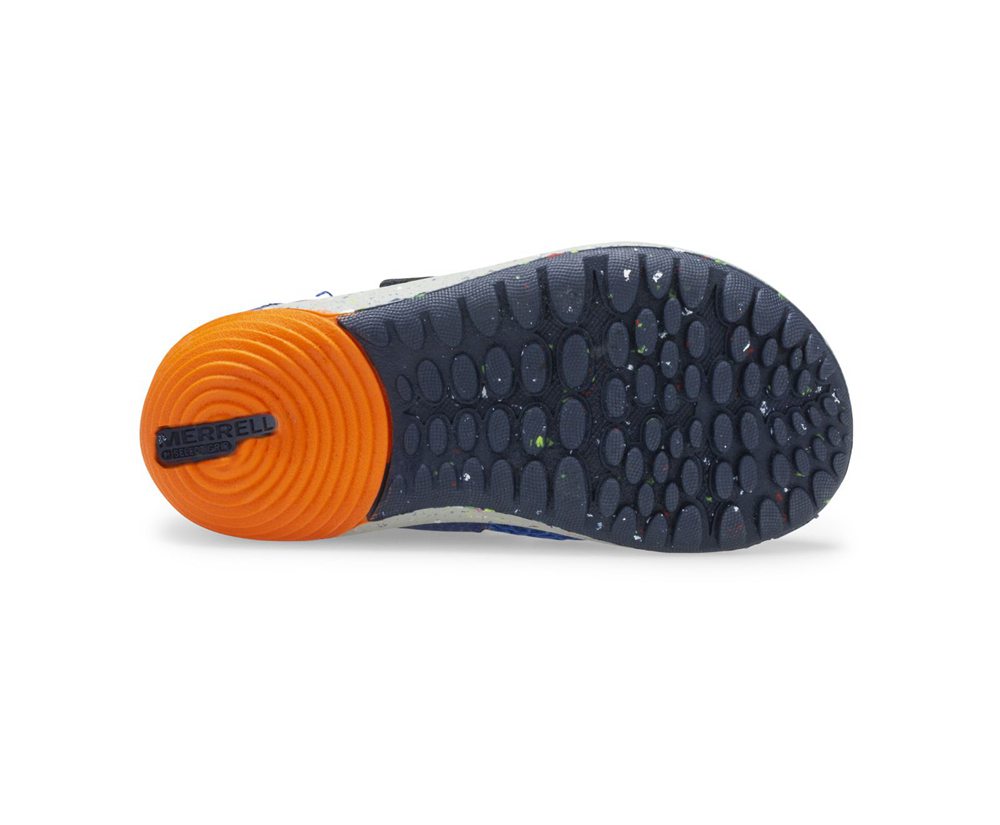 Buty Sportowe Merrell Dziecięce Niebieskie/Pomarańczowe - Bare Access Steps® H2o - 317064-INB